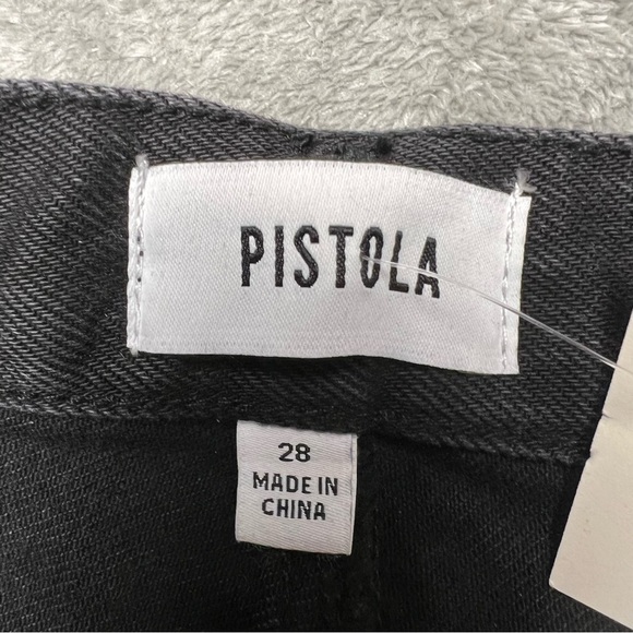 Pistola Alice Denim Midi Skirt Womens 28 Black Underground Evereve Raw Hem NWT - Picture 9 of 10